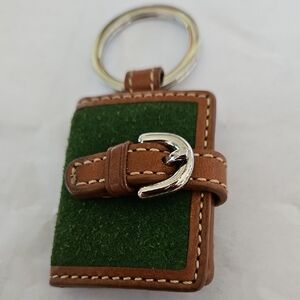 Coach Green and Brown Key Holder